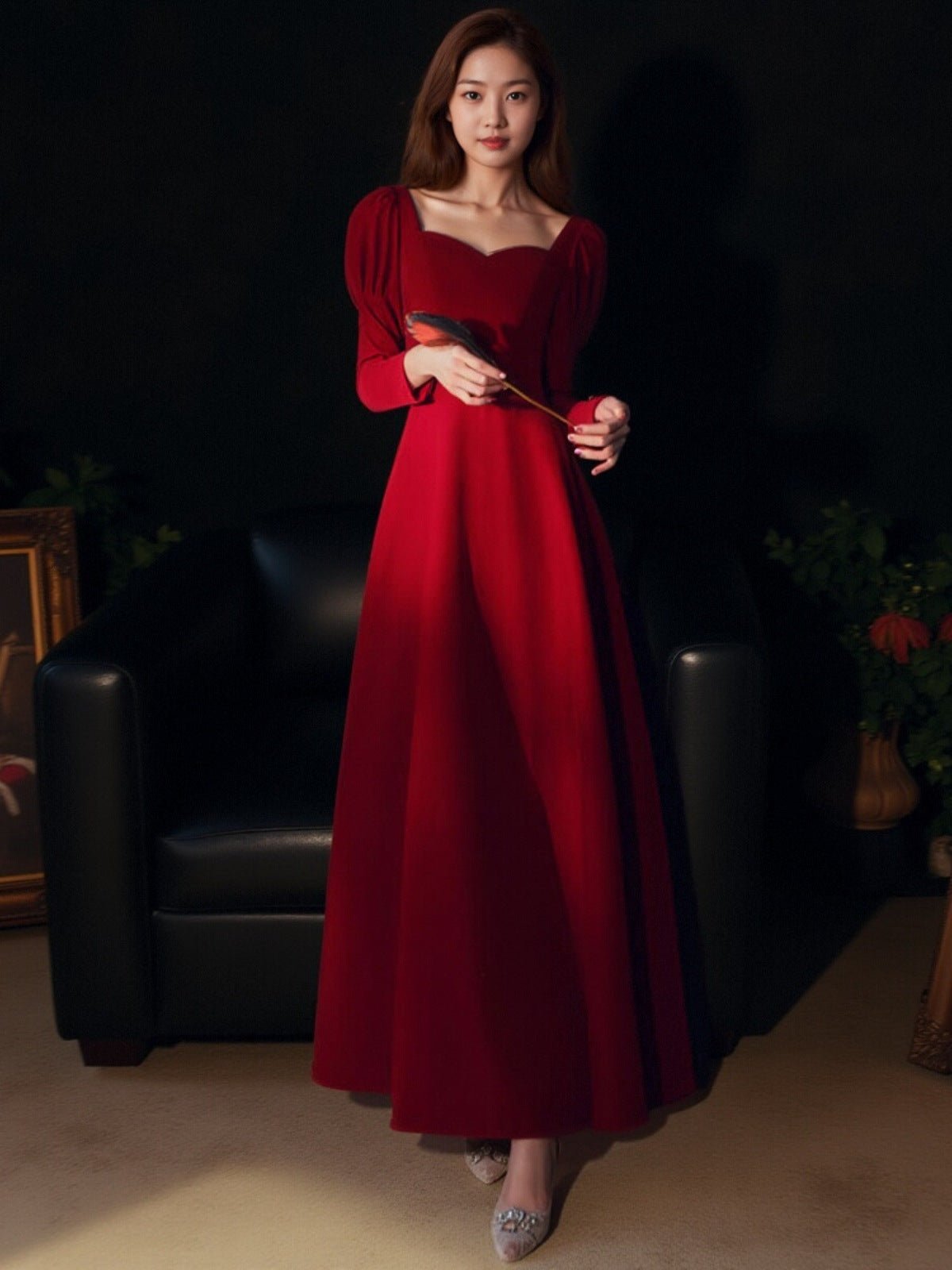 plus size Toast Dress Bridal Evening Dress 2025 New Autumn and Winter Wedding Dress Engagement Door Long dress - Cozy & Co. Market