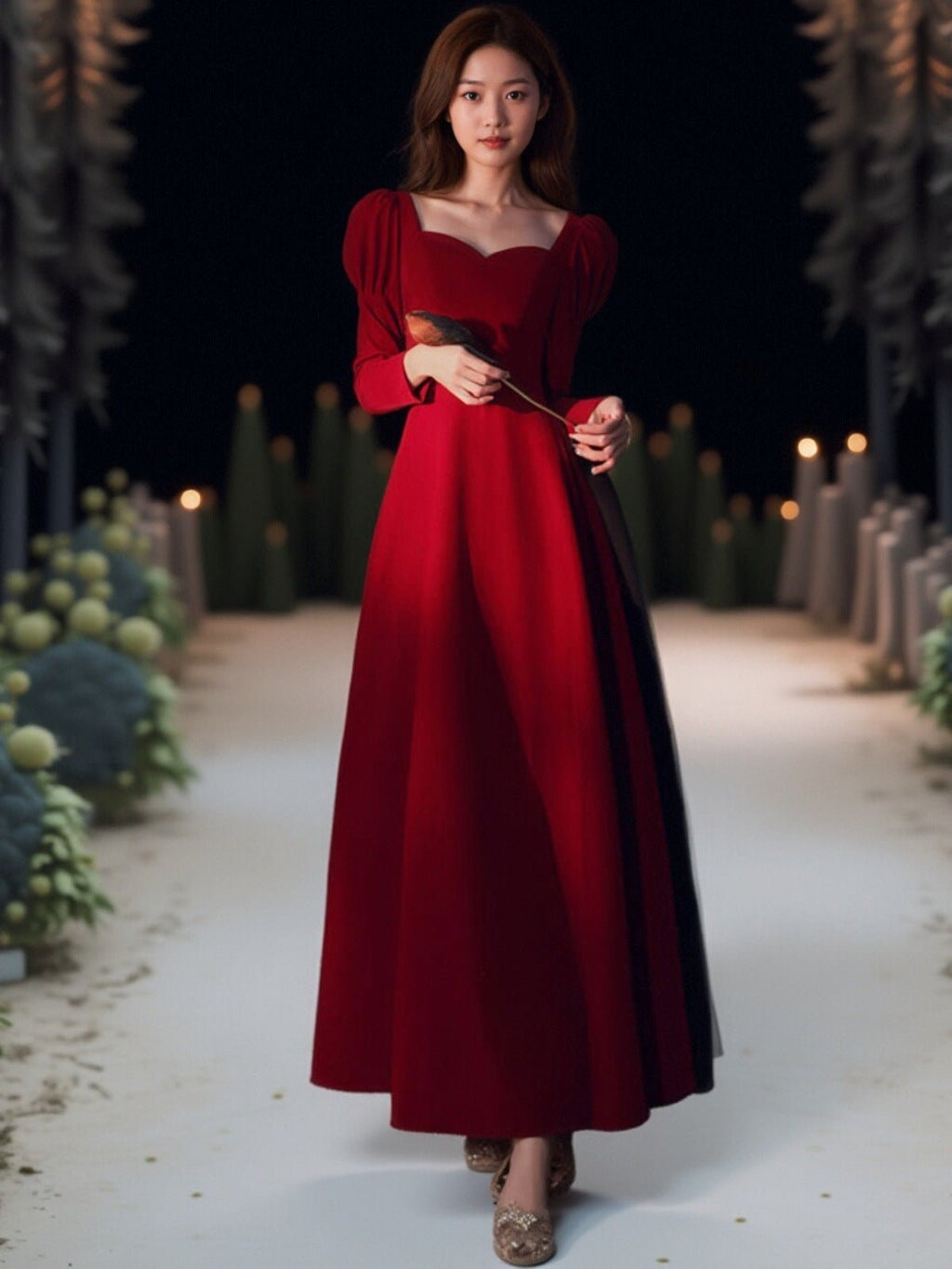 plus size Toast Dress Bridal Evening Dress 2025 New Autumn and Winter Wedding Dress Engagement Door Long dress - Cozy & Co. Market