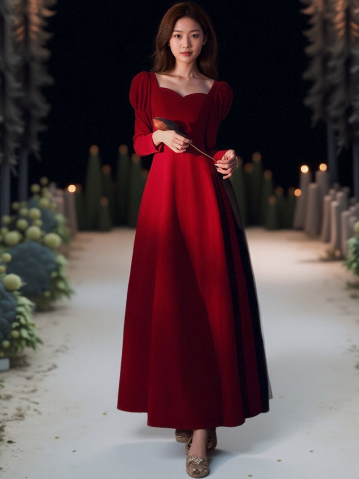 plus size Toast Dress Bridal Evening Dress 2025 New Autumn and Winter Wedding Dress Engagement Door Long dress - Cozy & Co. Market