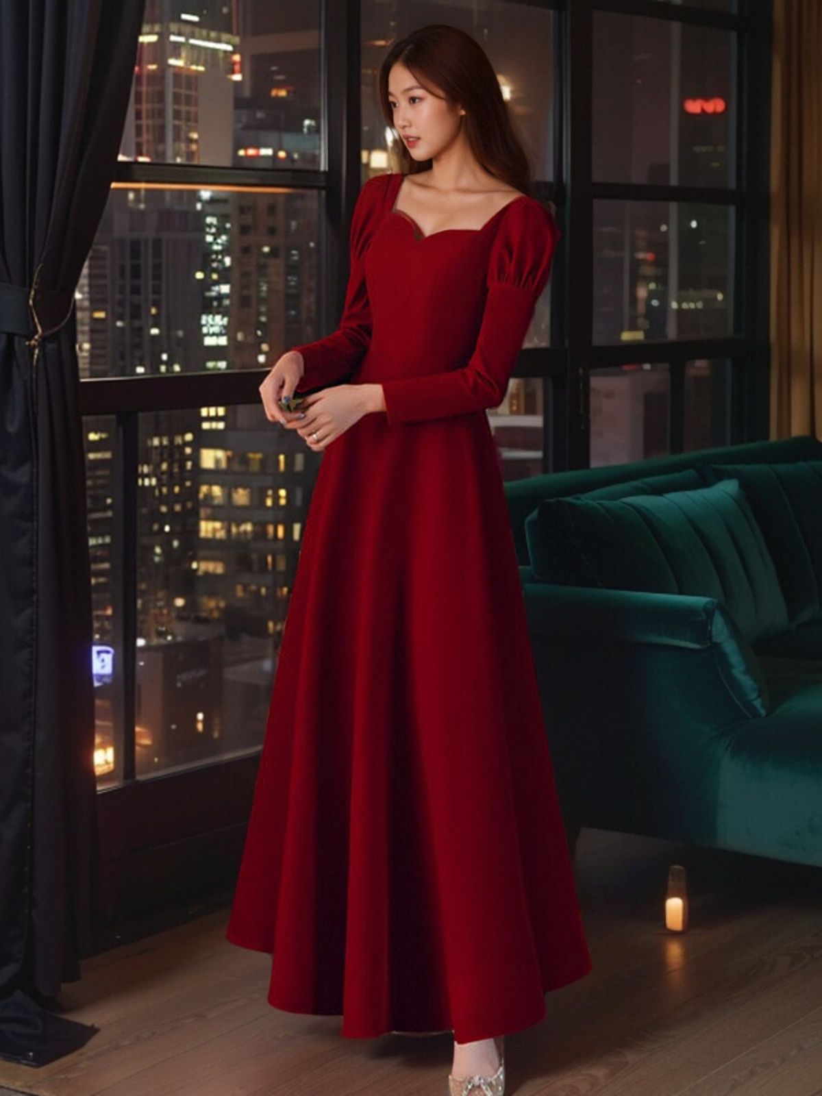 plus size Toast Dress Bridal Evening Dress 2025 New Autumn and Winter Wedding Dress Engagement Door Long dress - Cozy & Co. Market