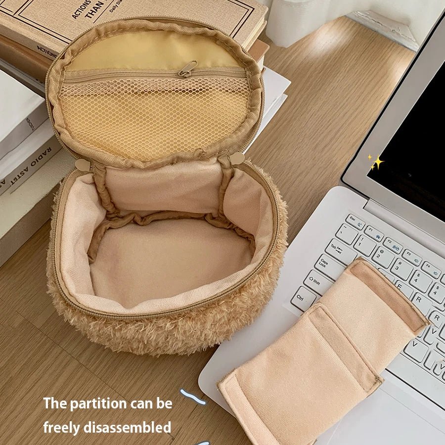 Plushes Makeup Case Anime Relaxed Bear Cosmetic Bag Women Jewelry Storage Pouch Girl Organizer Handbags Gift Hot Sales - Cozy & Co. Market
