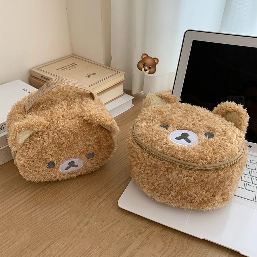 Plushes Makeup Case Anime Relaxed Bear Cosmetic Bag Women Jewelry Storage Pouch Girl Organizer Handbags Gift Hot Sales - Cozy & Co. Market