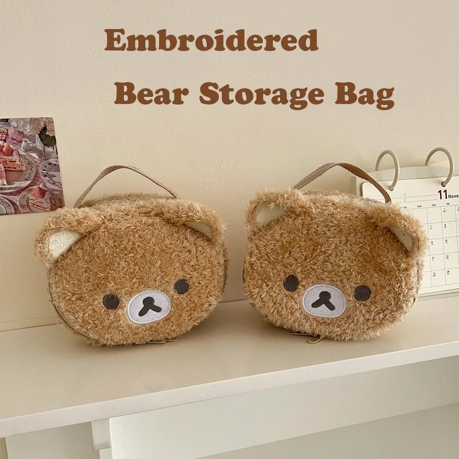 Plushes Makeup Case Anime Relaxed Bear Cosmetic Bag Women Jewelry Storage Pouch Girl Organizer Handbags Gift Hot Sales - Cozy & Co. Market