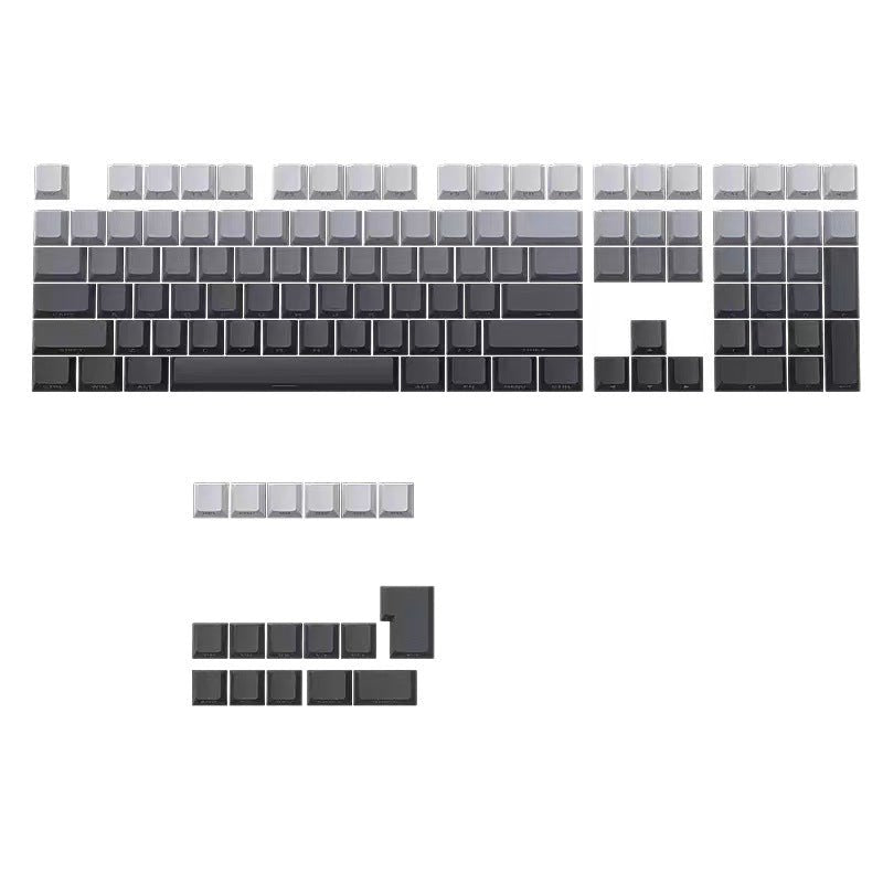 Polar Daylight Side Engraved Transparent Keycap PBT Micro Sand Surface 133 Key Dip Dye Six Color Gradient Personality Adaptable Mechanical Keyboard - Cozy & Co. Market
