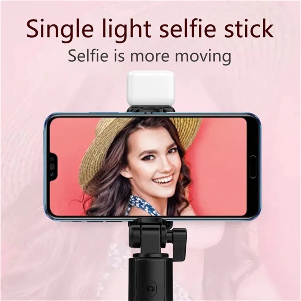 Portable Bluetooth Selfie Stick Tripod Holder with Remote Shutter Fill Light Extendable Wireless Remote Retractable Phone Stand - Cozy & Co. Market