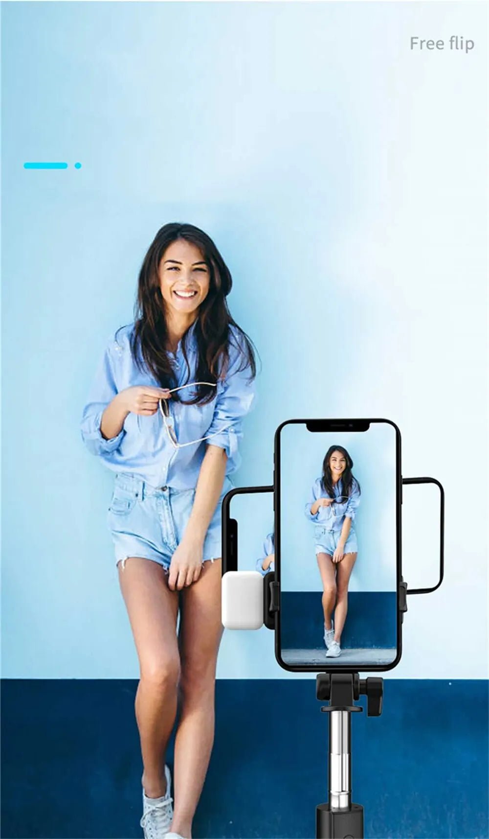 Portable Bluetooth Selfie Stick Tripod Holder with Remote Shutter Fill Light Extendable Wireless Remote Retractable Phone Stand - Cozy & Co. Market