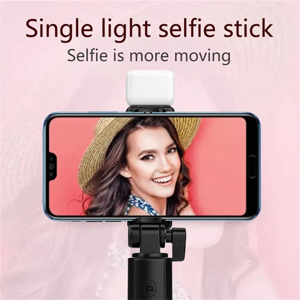 Portable Bluetooth Selfie Stick Tripod Holder with Remote Shutter Fill Light Extendable Wireless Remote Retractable Phone Stand - Cozy & Co. Market