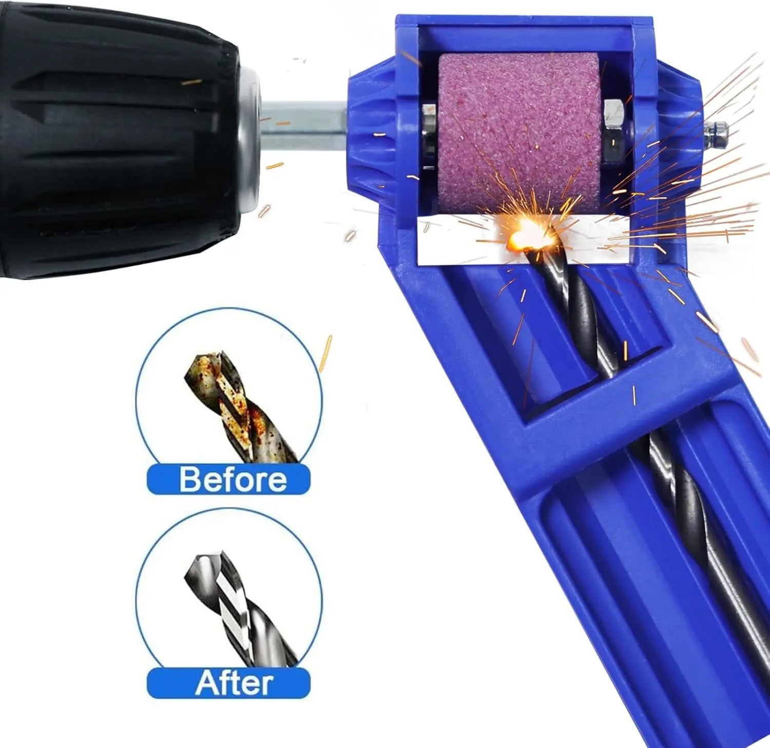 Portable Drill Bit Sharpener Tool - Electric Diamond Grinding Wheel for 2-12.5mm Drill Bits - Fast Sharpening - Cozy & Co. Market