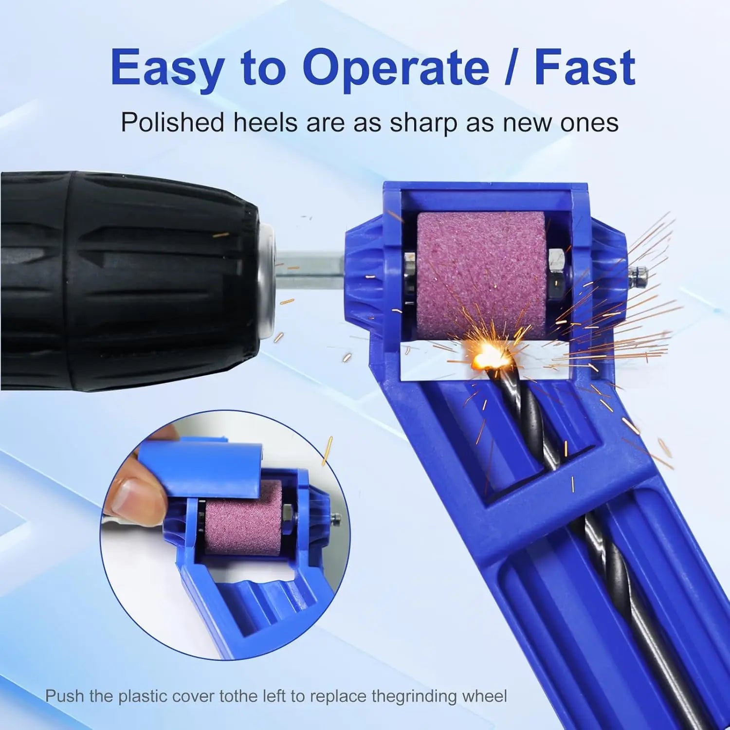 Portable Drill Bit Sharpener Tool - Electric Diamond Grinding Wheel for 2-12.5mm Drill Bits - Fast Sharpening - Cozy & Co. Market