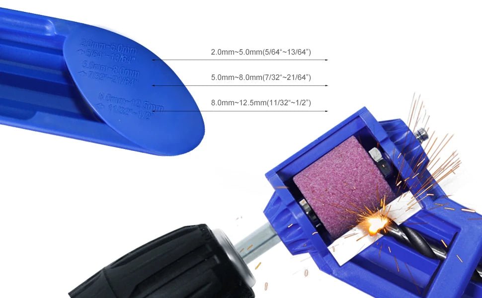 Portable Drill Bit Sharpener Tool - Electric Diamond Grinding Wheel for 2-12.5mm Drill Bits - Fast Sharpening - Cozy & Co. Market