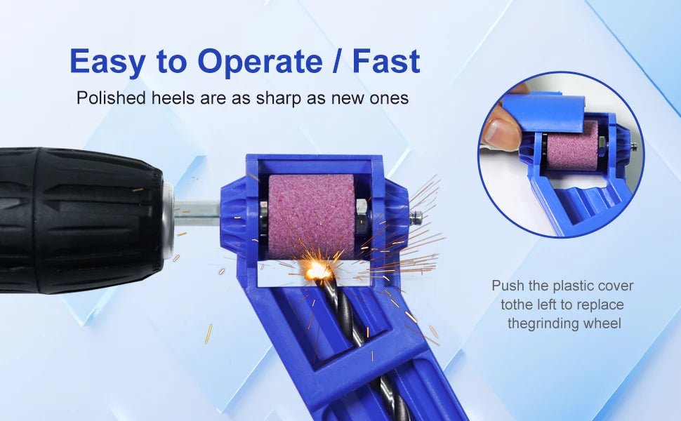 Portable Drill Bit Sharpener Tool - Electric Diamond Grinding Wheel for 2-12.5mm Drill Bits - Fast Sharpening - Cozy & Co. Market