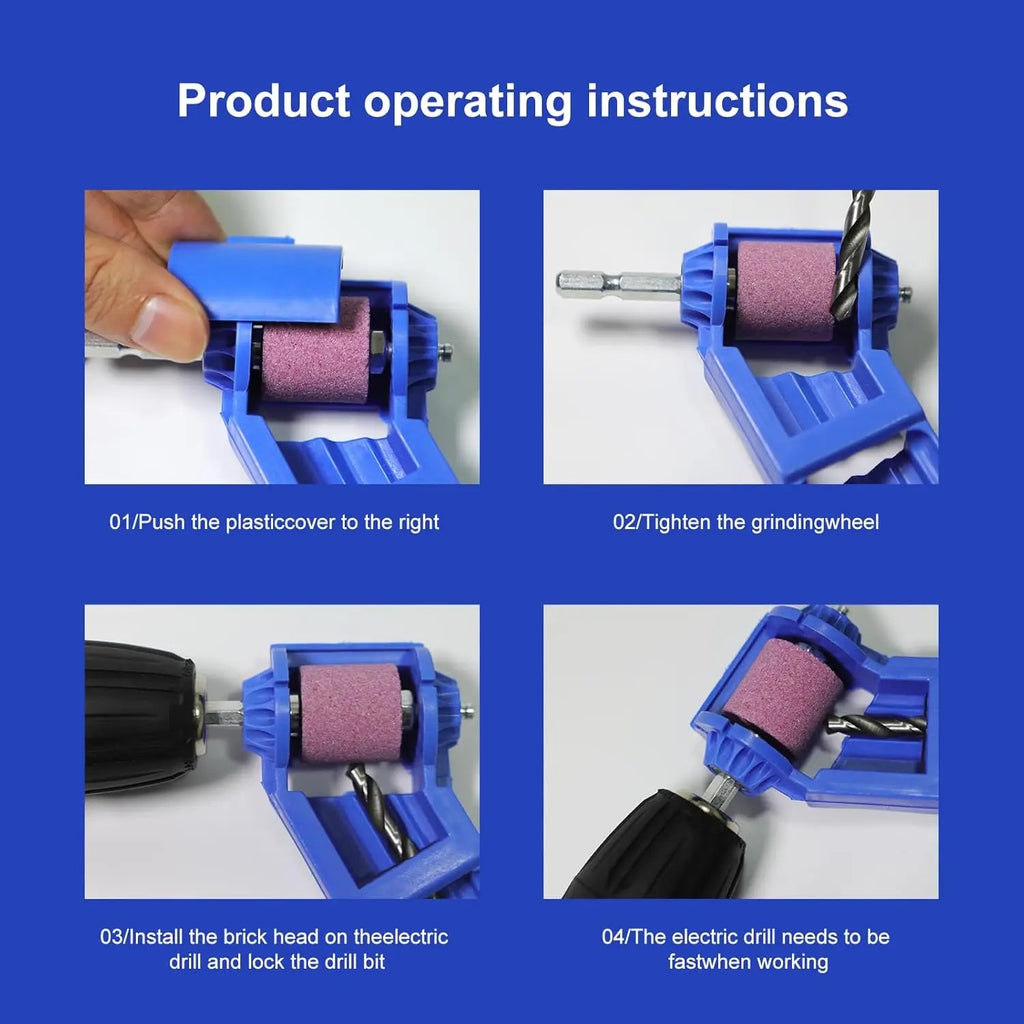 Portable Drill Bit Sharpener Tool - Electric Diamond Grinding Wheel for 2-12.5mm Drill Bits - Fast Sharpening - Cozy & Co. Market
