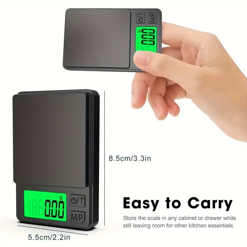 Precision Pocket Scale 1000g X 0.1g - Digital Gram, Food, Jewelry, Ounces/Grains Scale with Backlit LCD - Mini Scale for Travel - Cozy & Co. Market
