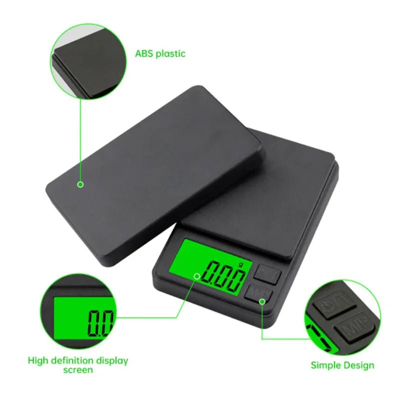 Precision Pocket Scale 1000g X 0.1g - Digital Gram, Food, Jewelry, Ounces/Grains Scale with Backlit LCD - Mini Scale for Travel - Cozy & Co. Market