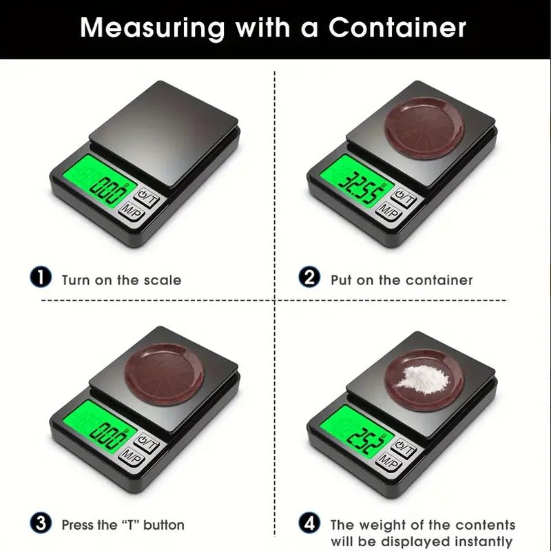Precision Pocket Scale 1000g X 0.1g - Digital Gram, Food, Jewelry, Ounces/Grains Scale with Backlit LCD - Mini Scale for Travel - Cozy & Co. Market