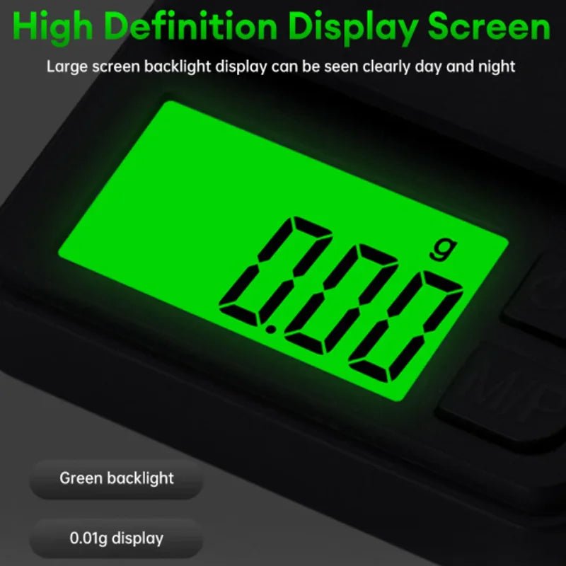 Precision Pocket Scale 1000g X 0.1g - Digital Gram, Food, Jewelry, Ounces/Grains Scale with Backlit LCD - Mini Scale for Travel - Cozy & Co. Market