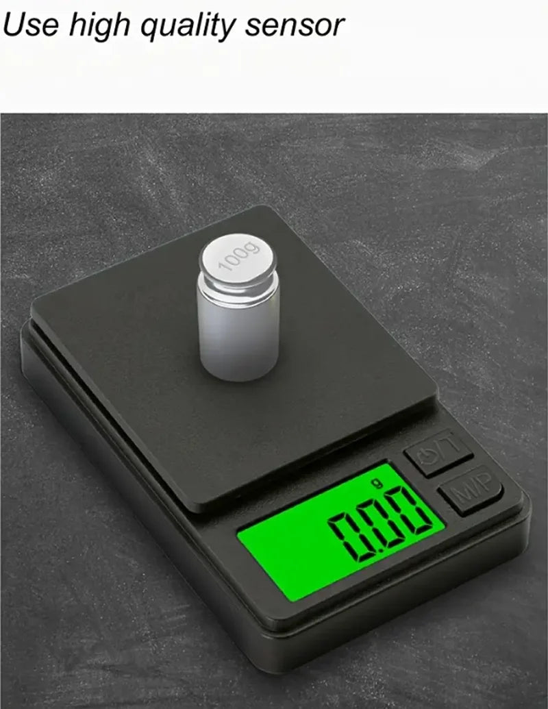 Precision Pocket Scale 1000g X 0.1g - Digital Gram, Food, Jewelry, Ounces/Grains Scale with Backlit LCD - Mini Scale for Travel - Cozy & Co. Market