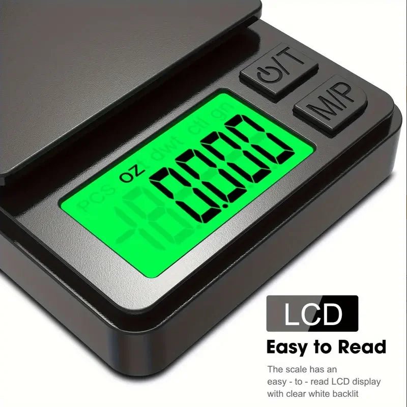 Precision Pocket Scale 1000g X 0.1g - Digital Gram, Food, Jewelry, Ounces/Grains Scale with Backlit LCD - Mini Scale for Travel - Cozy & Co. Market