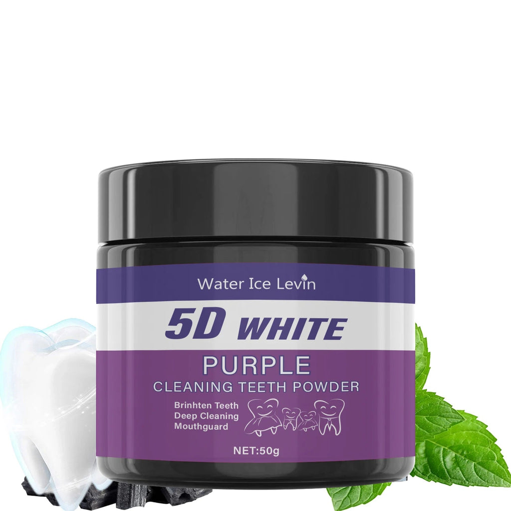 Purple Tooth Cleaning Powder - Sulfate-Free, Deep Cleaning and Polishing, Whitens Teeth in 5 Days, Portable for Daily Use and Travel - Cozy & Co. Market