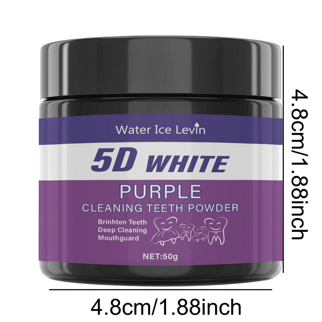 Purple Tooth Cleaning Powder - Sulfate-Free, Deep Cleaning and Polishing, Whitens Teeth in 5 Days, Portable for Daily Use and Travel - Cozy & Co. Market