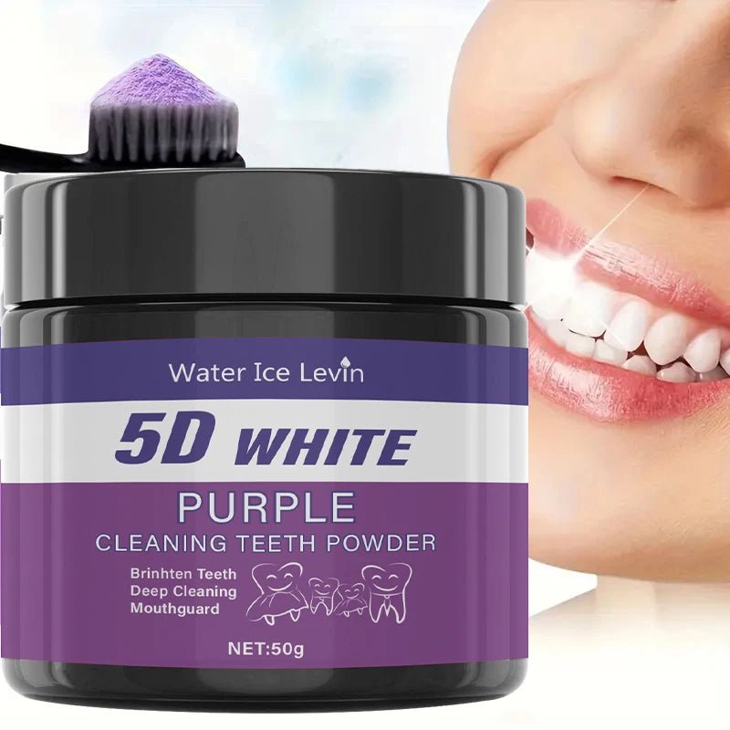 Purple Tooth Cleaning Powder - Sulfate-Free, Deep Cleaning and Polishing, Whitens Teeth in 5 Days, Portable for Daily Use and Travel - Cozy & Co. Market