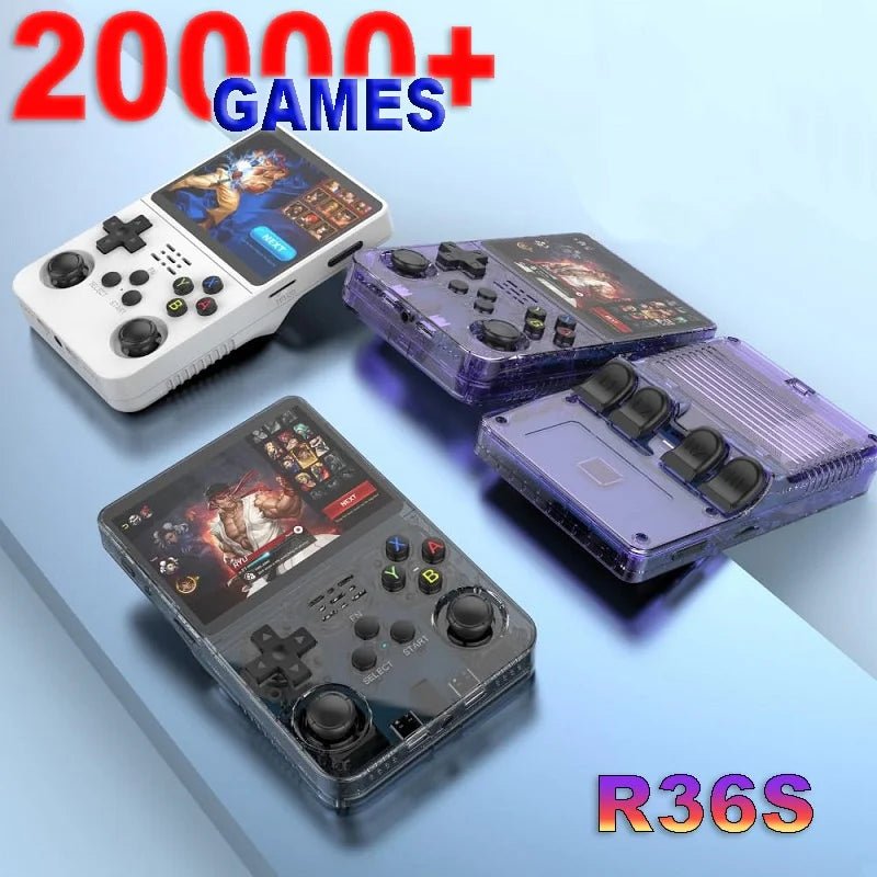 R36S Retro Game Console Arkos System 3.5" IPS Screen Portable Pocket Player 64GB 15000+128G 20000+ Games best Boy gifts - Cozy & Co. Market