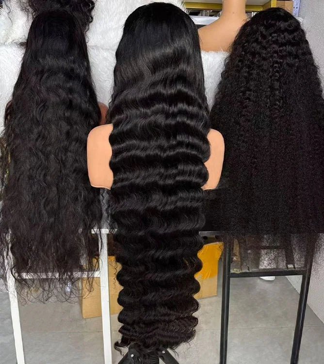 Raw Deep Wave Glueless Human Hair Wig Lace Front Wig Cambodian Curly Cuticle Aligned Hair 360 Full HD Frontal Lace Wig - Cozy & Co. Market