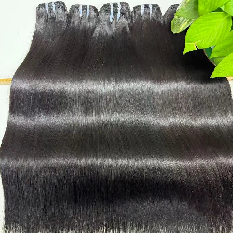 Raw Vietnamese Straight Hair Bundles Top Grade Remy Cuticle Aligned 100g/pc Machine Double Weft High Quality Natural Human Hairs - Cozy & Co. Market
