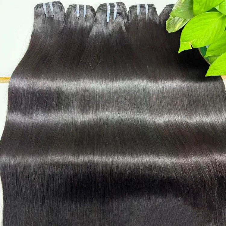 Raw Vietnamese Straight Hair Bundles Top Grade Remy Cuticle Aligned 100g/pc Machine Double Weft High Quality Natural Human Hairs - Cozy & Co. Market