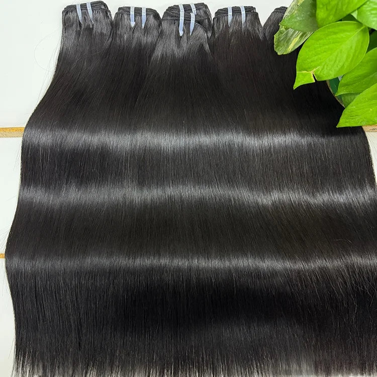 Raw Vietnamese Straight Hair Bundles Top Grade Remy Cuticle Aligned 100g/pc Machine Double Weft High Quality Natural Human Hairs - Cozy & Co. Market