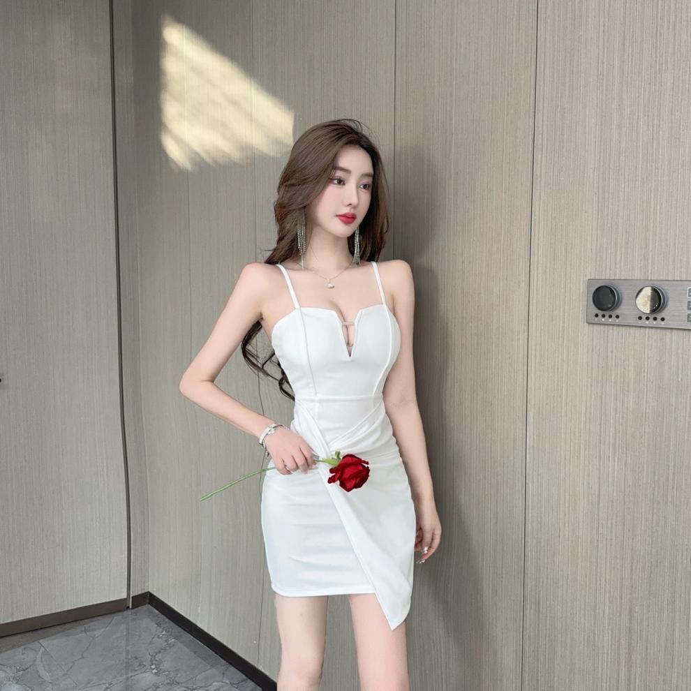 Real shot 8747 in stock foot bath pedicure technician dress sexy strapless low-cut irregular backless hip skirt - Cozy & Co. Market