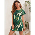 Real shot in stock foreign trade cross-border AliExpress shrimp skin independent station Europe and the United States plant printed T-shirt dress - Cozy & Co. Market