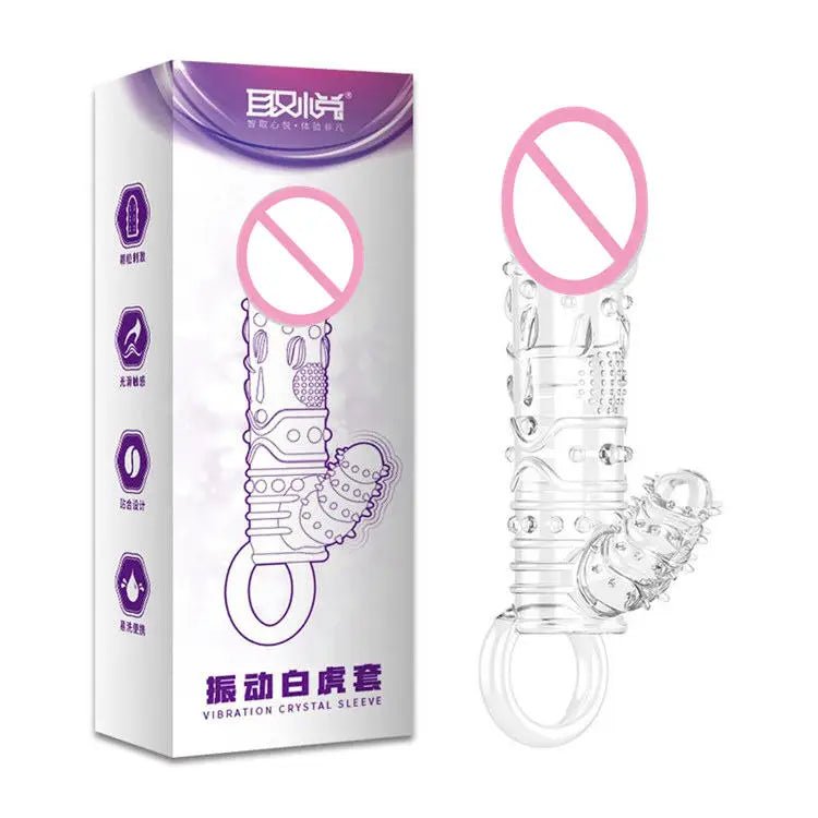 Realistic Soft Sleeve Enlarge Penis Lengthen Thicken Penis Soft Enlarger Vibration Penis Extand Sleeve - Cozy & Co. Market