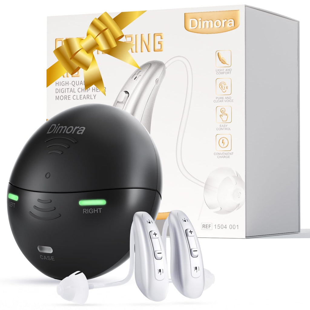Rechargeable Hearing Aids for Seniors Adults-Dimora BTE Earing Aid (Not Amplifiers) with 16-Channel Sound Processing for Superior Sound Quality Noise Canceling Digital Hearing Assist Easy to UseOver-the-Counter(FSA or HSA eligible) - Cozy & Co. Market