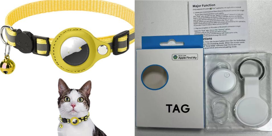 Reflective Collar Waterproof Holder Case For Airtag Air Tag Airtags Protective Cover Cat Dog Kitten Puppy Nylon Collar - Cozy & Co. Market