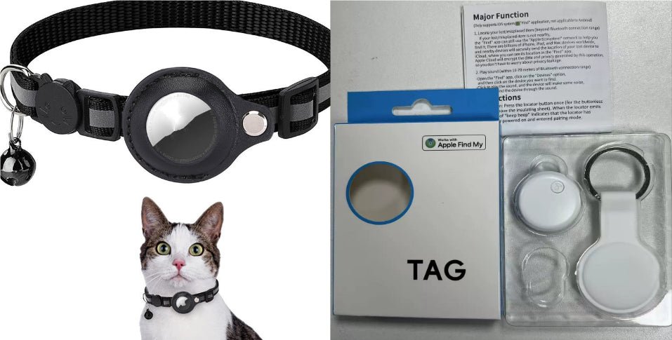Reflective Collar Waterproof Holder Case For Airtag Air Tag Airtags Protective Cover Cat Dog Kitten Puppy Nylon Collar - Cozy & Co. Market