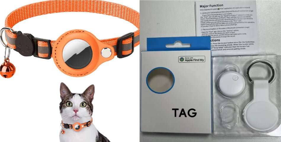 Reflective Collar Waterproof Holder Case For Airtag Air Tag Airtags Protective Cover Cat Dog Kitten Puppy Nylon Collar - Cozy & Co. Market