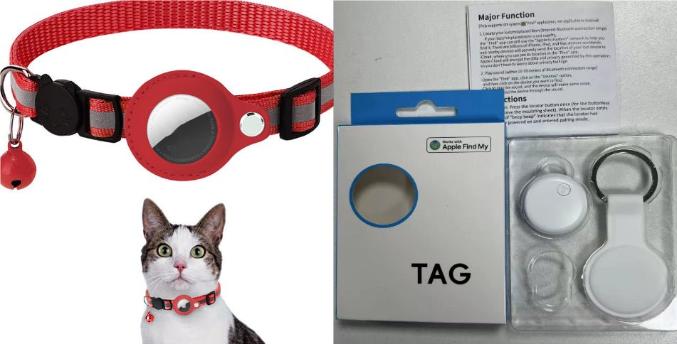 Reflective Collar Waterproof Holder Case For Airtag Air Tag Airtags Protective Cover Cat Dog Kitten Puppy Nylon Collar - Cozy & Co. Market