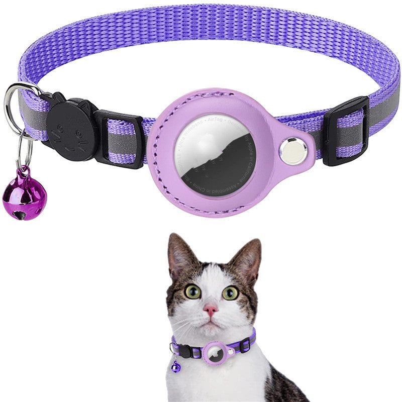 Reflective Collar Waterproof Holder Case For Airtag Air Tag Airtags Protective Cover Cat Dog Kitten Puppy Nylon Collar - Cozy & Co. Market