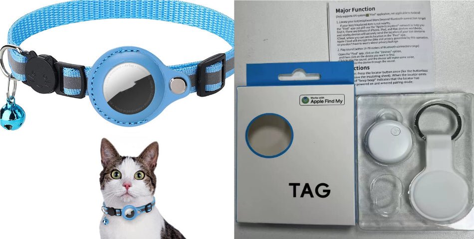 Reflective Collar Waterproof Holder Case For Airtag Air Tag Airtags Protective Cover Cat Dog Kitten Puppy Nylon Collar - Cozy & Co. Market