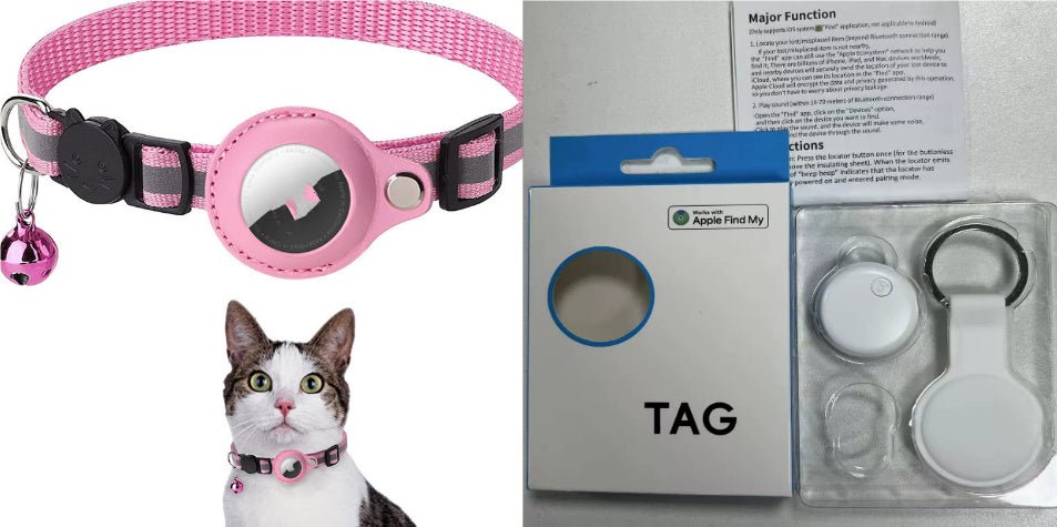 Reflective Collar Waterproof Holder Case For Airtag Air Tag Airtags Protective Cover Cat Dog Kitten Puppy Nylon Collar - Cozy & Co. Market