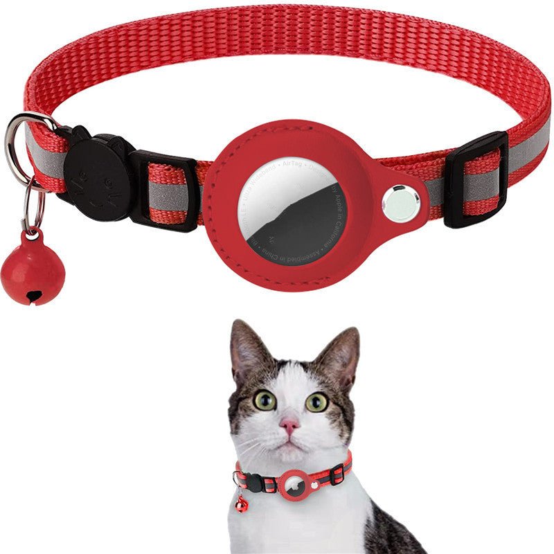 Reflective Collar Waterproof Holder Case For Airtag Air Tag Airtags Protective Cover Cat Dog Kitten Puppy Nylon Collar - Cozy & Co. Market