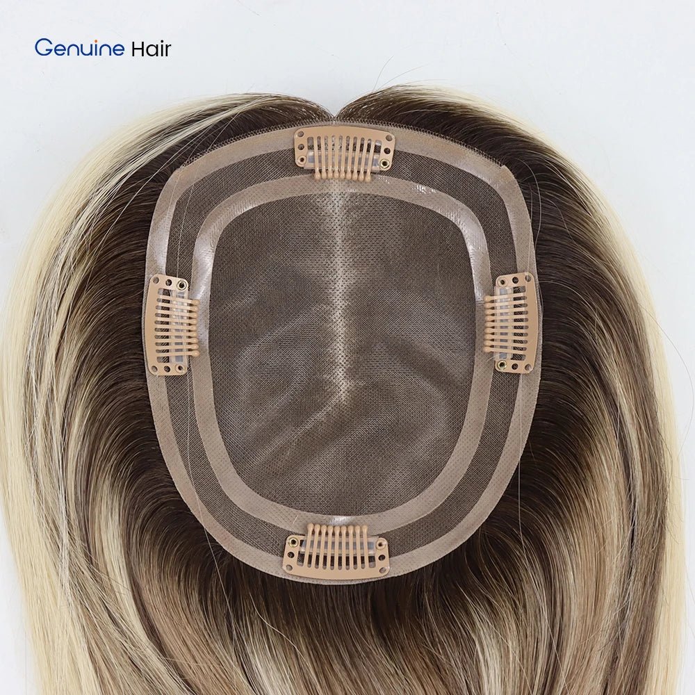 Remy Hair Topper — Blonde Straight 130% Density - Cozy & Co. Market