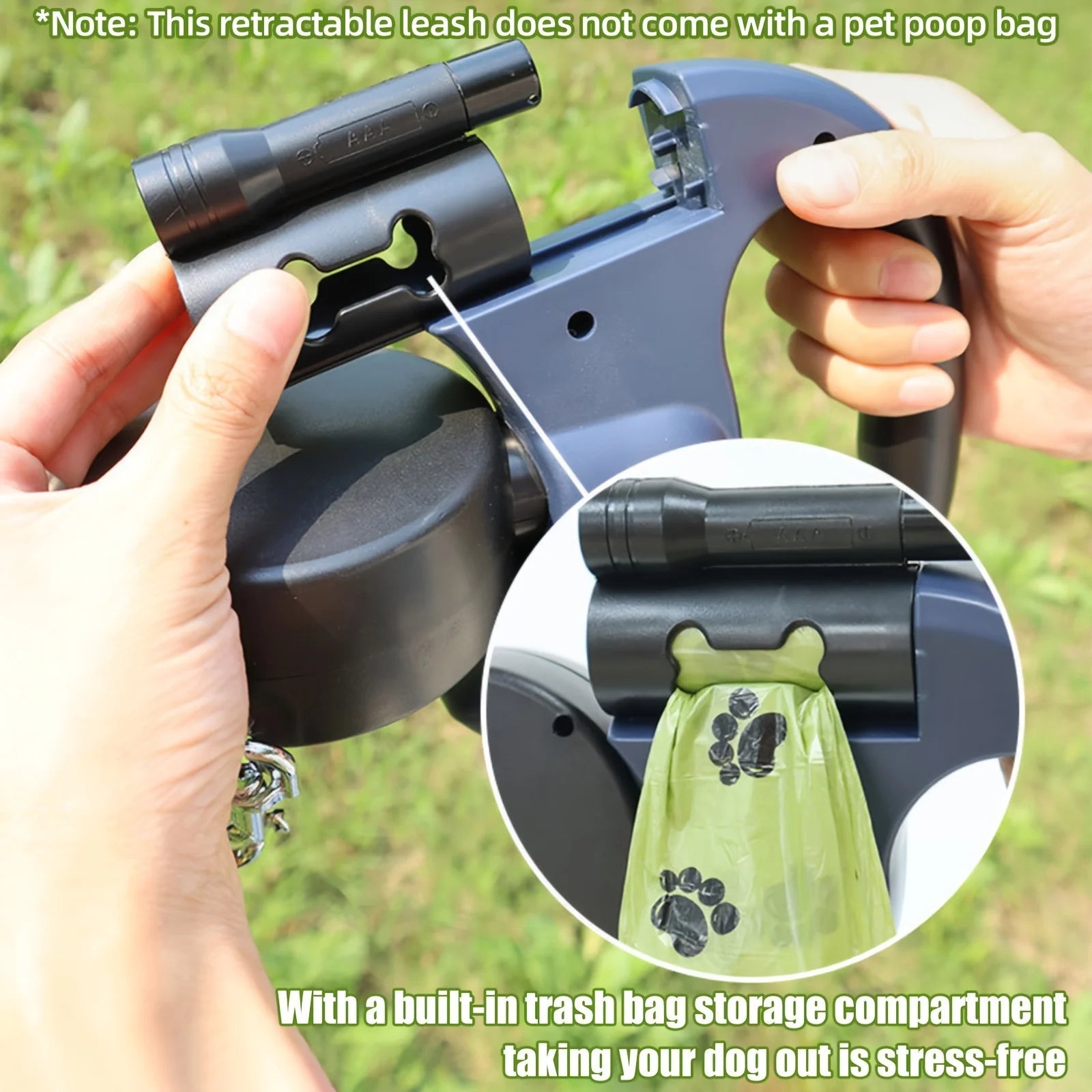 Retractable Double-End Dog Leash with LED Flashlight — 3M - Cozy & Co. Market