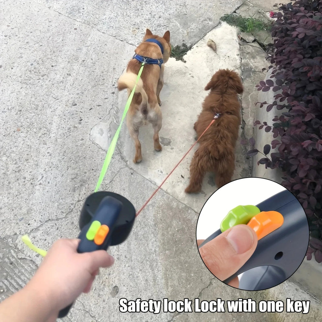 Retractable Double-End Dog Leash with LED Flashlight — 3M - Cozy & Co. Market