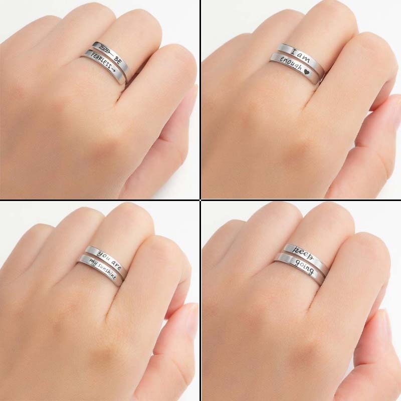 Retro Stainless Steel English Double Ring - Cozy & Co. Market