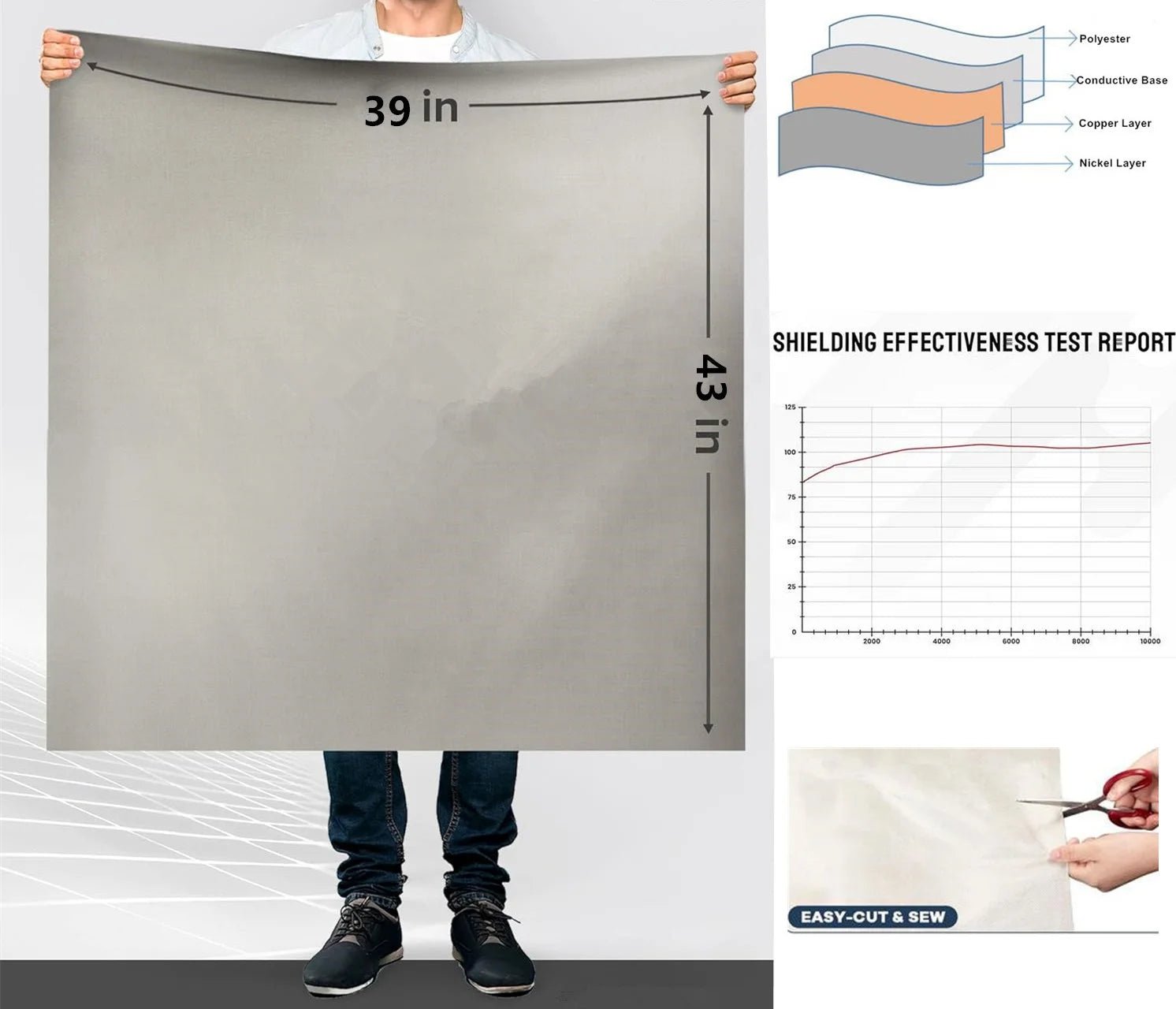 RF Faraday Fabric Conductive Shielding for EMI WiFi Phone EMF Shield & Faraday Cage Woven Dress for Girls - Cozy & Co. Market