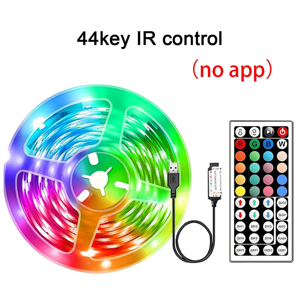 RGB Led Strip Lights 5m 10m 20m 30m Led Room Light with APP Control Flexible Ribbon Luces Led Tape for Room Bedroom Decoration - Cozy & Co. Market