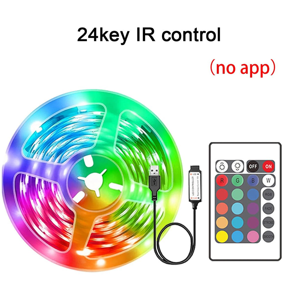 RGB Led Strip Lights 5m 10m 20m 30m Led Room Light with APP Control Flexible Ribbon Luces Led Tape for Room Bedroom Decoration - Cozy & Co. Market