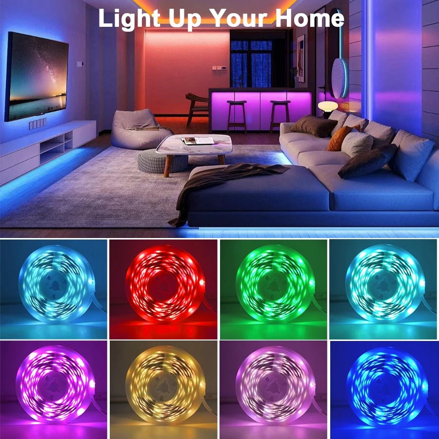 RGB Led Strip Lights with Remote Control Luces Led Room Light USB Flexible Ribbon for Room Decoration TV Backlight Diode Tape - Cozy & Co. Market